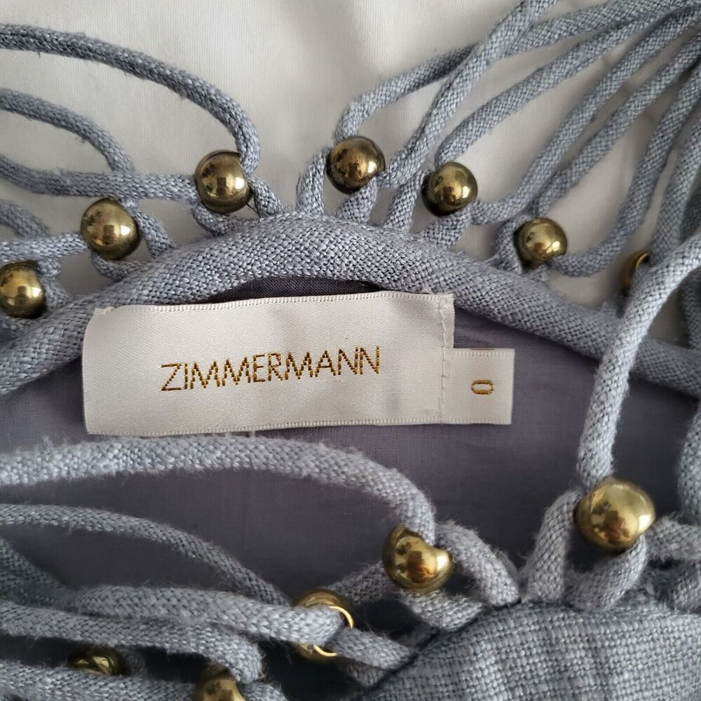 RARE $1900 Zimmermann Havoc Lattice Silk Flounce Dress Sz US 4/ Small /0 - Picture 9 of 16